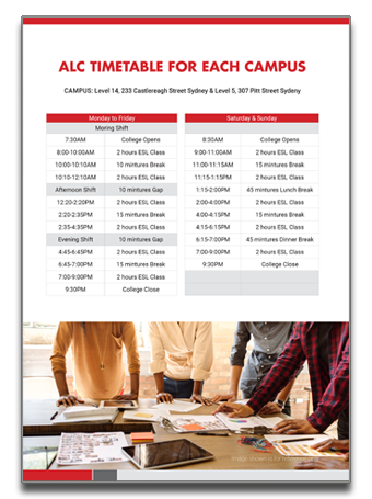 ALC Timetable